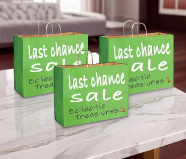 Don't miss out on our last chance clearance sale at Eclectic Treasures! Shop now for exclusive deals on unique items.