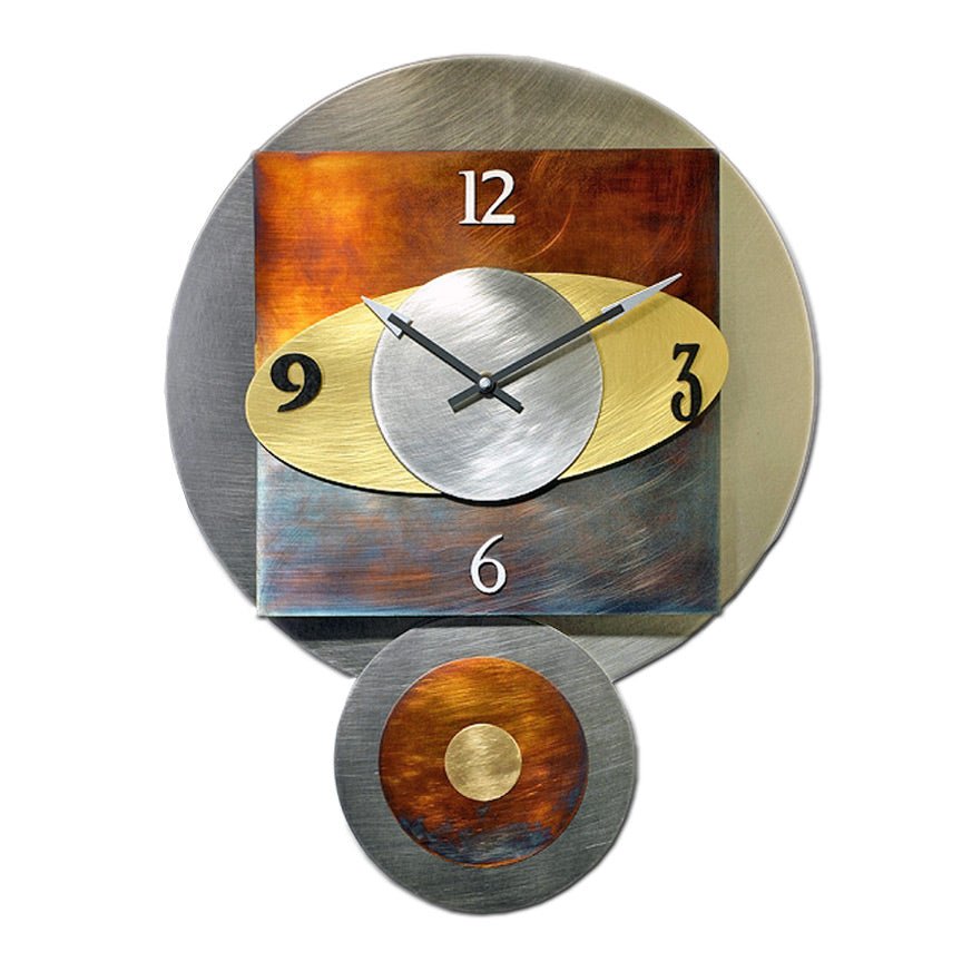 Eclectic Clock Orbit Pendulum Wall Clock Handcrafted by Leonie Lacouette – Eclectic ...