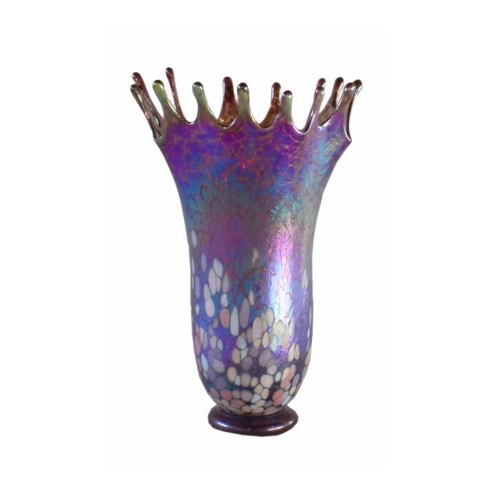 Purple Blown Glass Splash Vase - Eclectic Treasures