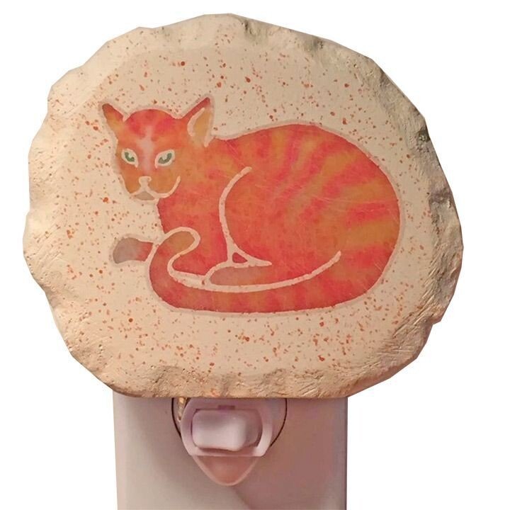Cat Night Light with Green Eyes - Eclectic Treasures