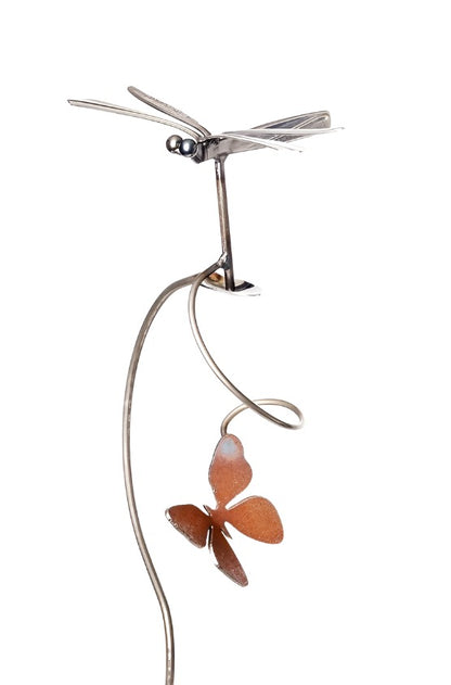 🌼 Dragonfly recycled Silverware Garden Art - Eclectic Treasures