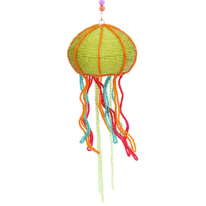 Glass Beaded Hanging Jellyfish - Eclectic Treasures