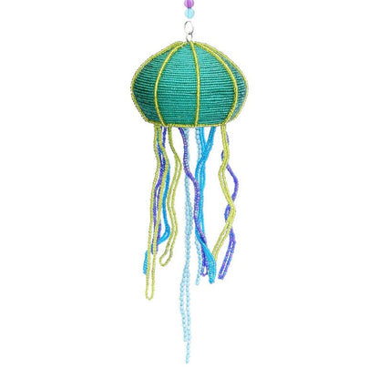 Glass Beaded Hanging Jellyfish - Eclectic Treasures