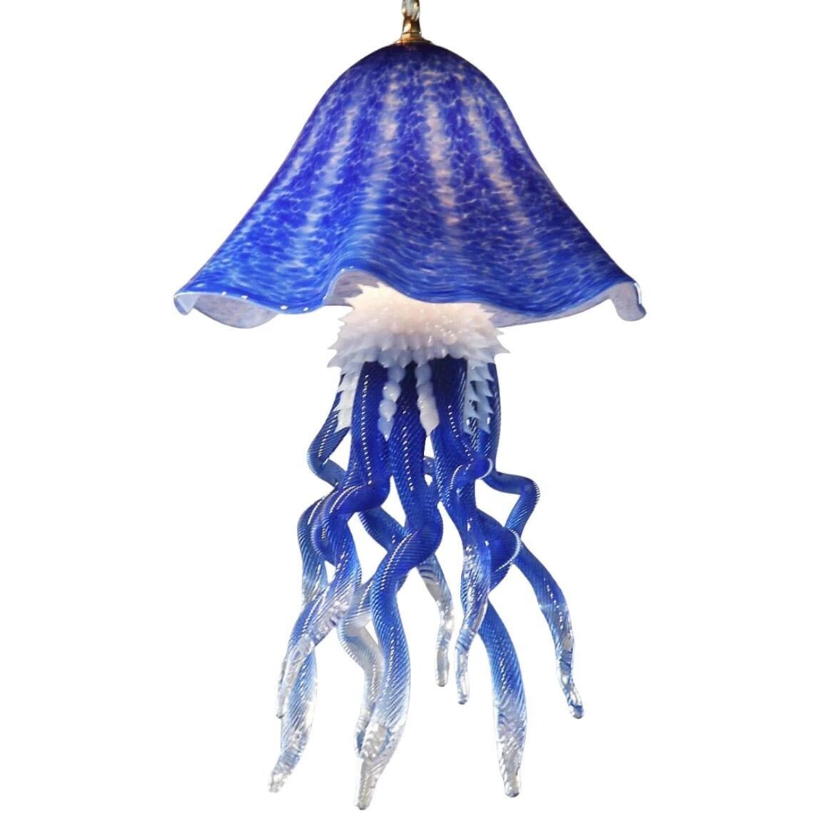 Jellyfish Chandelier in 12 Colors USA Blown Glass - Eclectic Treasures