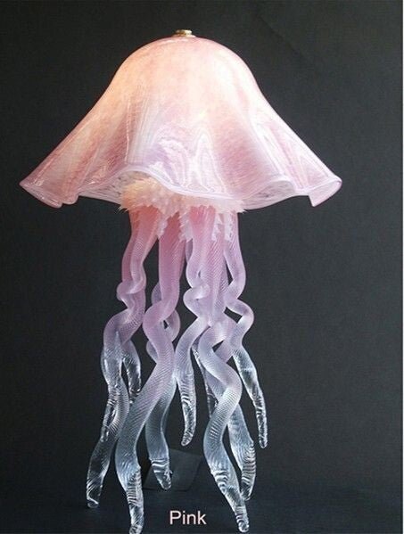 Jellyfish Single Blown Glass Lamp in 12 Colors - Eclectic Treasures