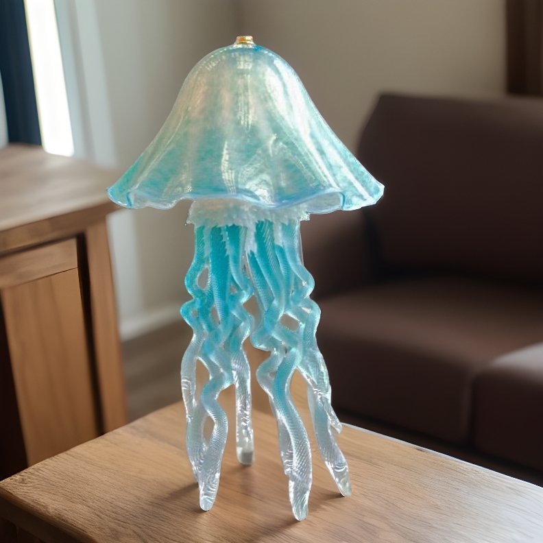 JELLYFISH SINGLE BLOWN GLASS LAMP - Eclectic Treasures