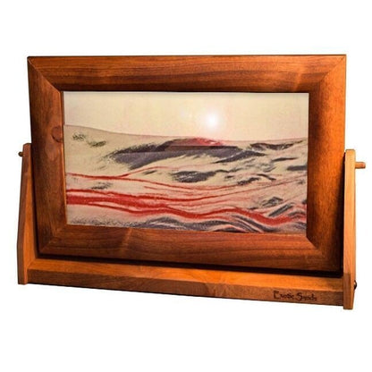 Large Moving Sand Pictures Red Volcanic Clear Alder Frame - Eclectic Treasures