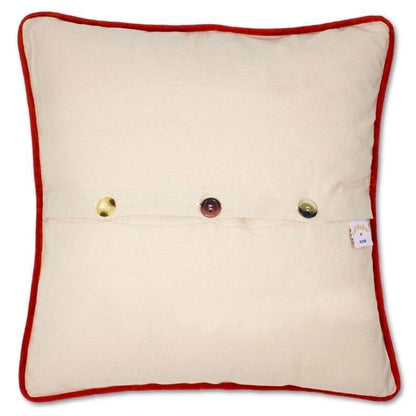 North Pole City Hand-Embroidered Pillow by Catstudio - Eclectic Treasures