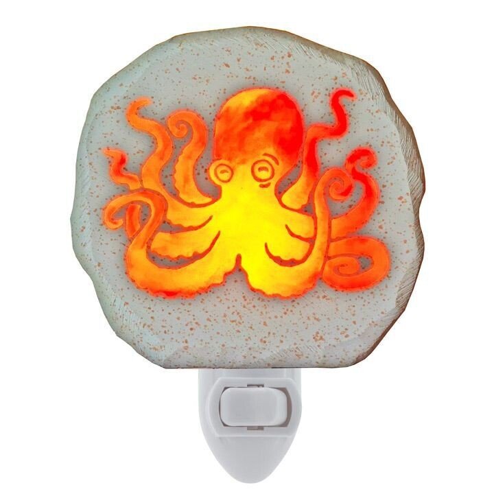 Octopus Night Light - Orange - Eclectic Treasures