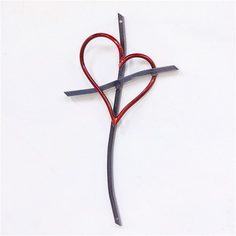 Promise Cross - 7 Different Heart Finishes - Eclectic Treasures