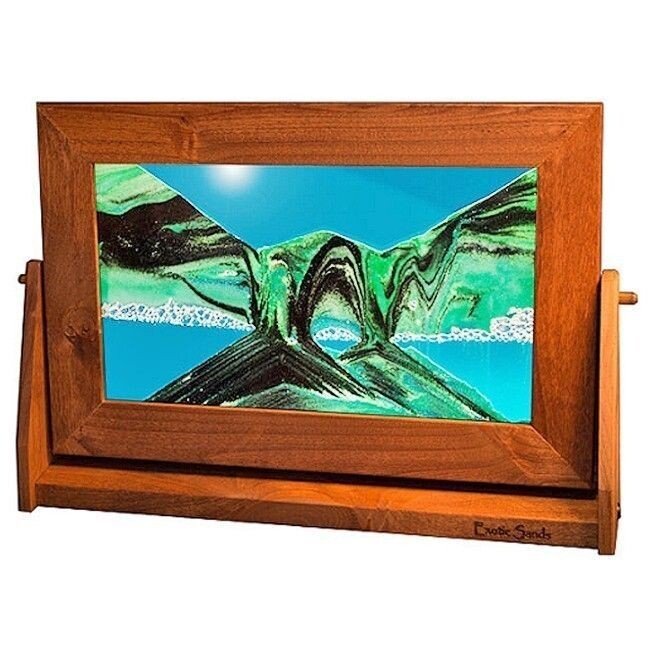 Sand Art Moving Picture Alder Summer Turquoise Lg - Eclectic Treasures