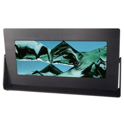 Sand Picture Black Rectangle Summer Turquoise - Eclectic Treasures