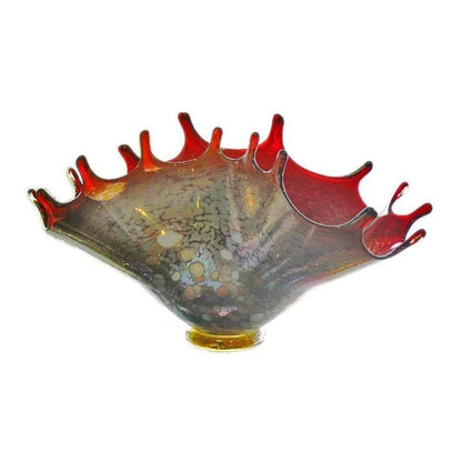 Splash Bowl Blown Glass in Red - Eclectic Treasures