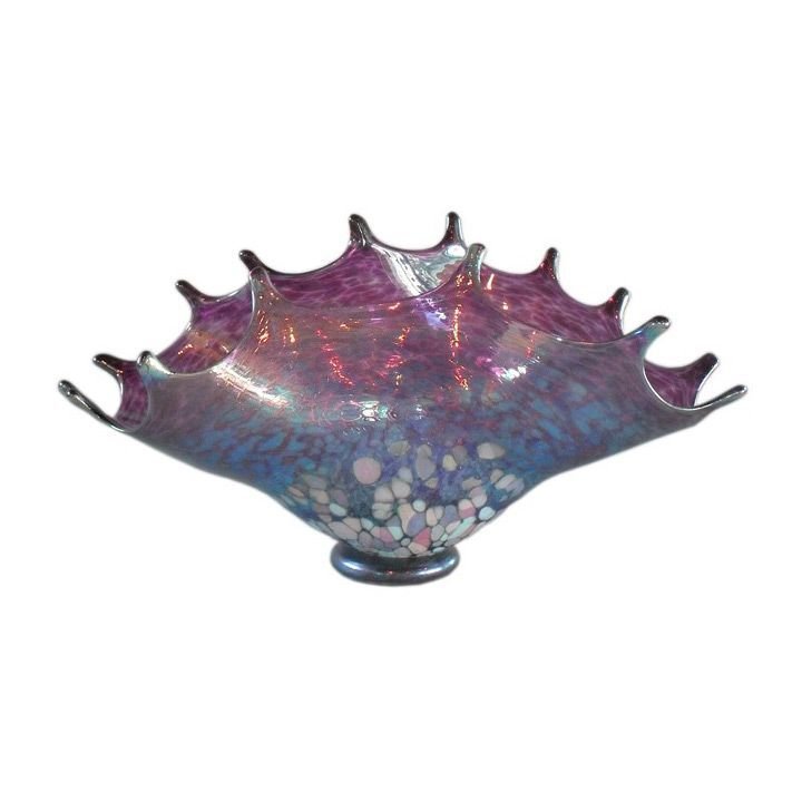 Splash Bowl Blown Glass in Purple - Eclectic Treasures