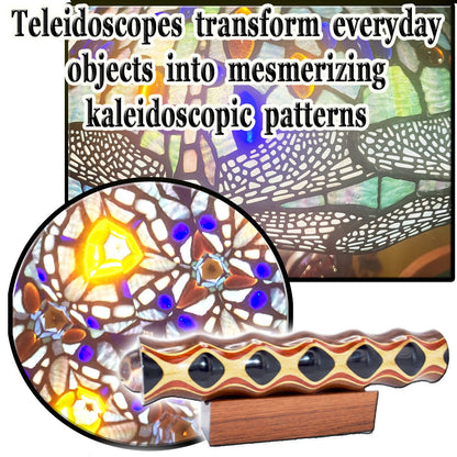 The Teleidoscope transforms everyday objects into mesmerizing kaleidoscopic patterns.